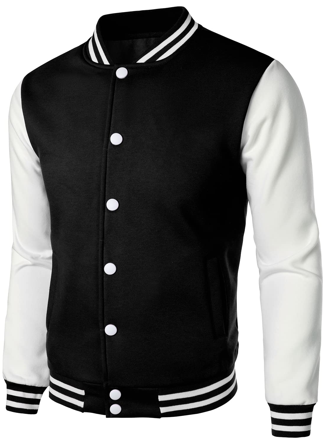 HOOD CREW Mens Fashion Varsity Jackets Casual College Baseball Letterman Coat
