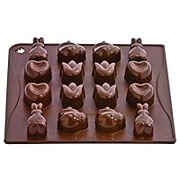 Pavonidea CHOCO01 - Choco Spring, Brown. Silicone mould for Chocolates and Ice cubes. 18 x portions. 100% Platinic Silicone