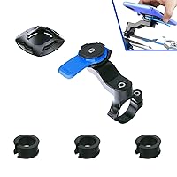 1 PC Car Cell Phone Holder, 360-degree Rotating Four-Lock Shock-Absorbing Navigation Base, Dual Chassis Suspension Design Accessories, for Most Cars, Bicycles, Motorcycles (Blue & Black)