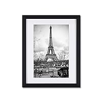 Eiffel Tower Wall Art Framed Landscape Pictures Canvas Wall Art Decor Black and White Wall Art Canvas Paintings Living Room Bedroom Black Framed Prints Modern Artwork for Bathroom Kitchen Office