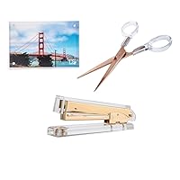 Draymond Story Table Decoration & Accessories - Acrylic Scissors and Stapler and Photo Frame（6x4”）- DS Desk Stationery