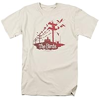 The Birds T-Shirt Movie Birds On A Wire Adult Cream Tee Shirt