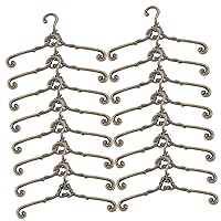 ERINGOGO 24pcs Mini Hanger Doll Clothes Accessories Earring Holder Stand Dollhouse Hanger Mini Accessories Clothes and Accessories Doll Clothes Holder Toys Metal Drying Rack Baby Storage