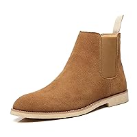 Men's Suede Chelsea Ankle Boots Casual Slip-on Classic Dress Ankle Boots