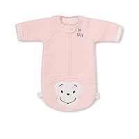 Enesco unisex baby Izzy and Oliver New Monkey Be Silly Cozy Bag Onesie, Pink, 0-12 Months US