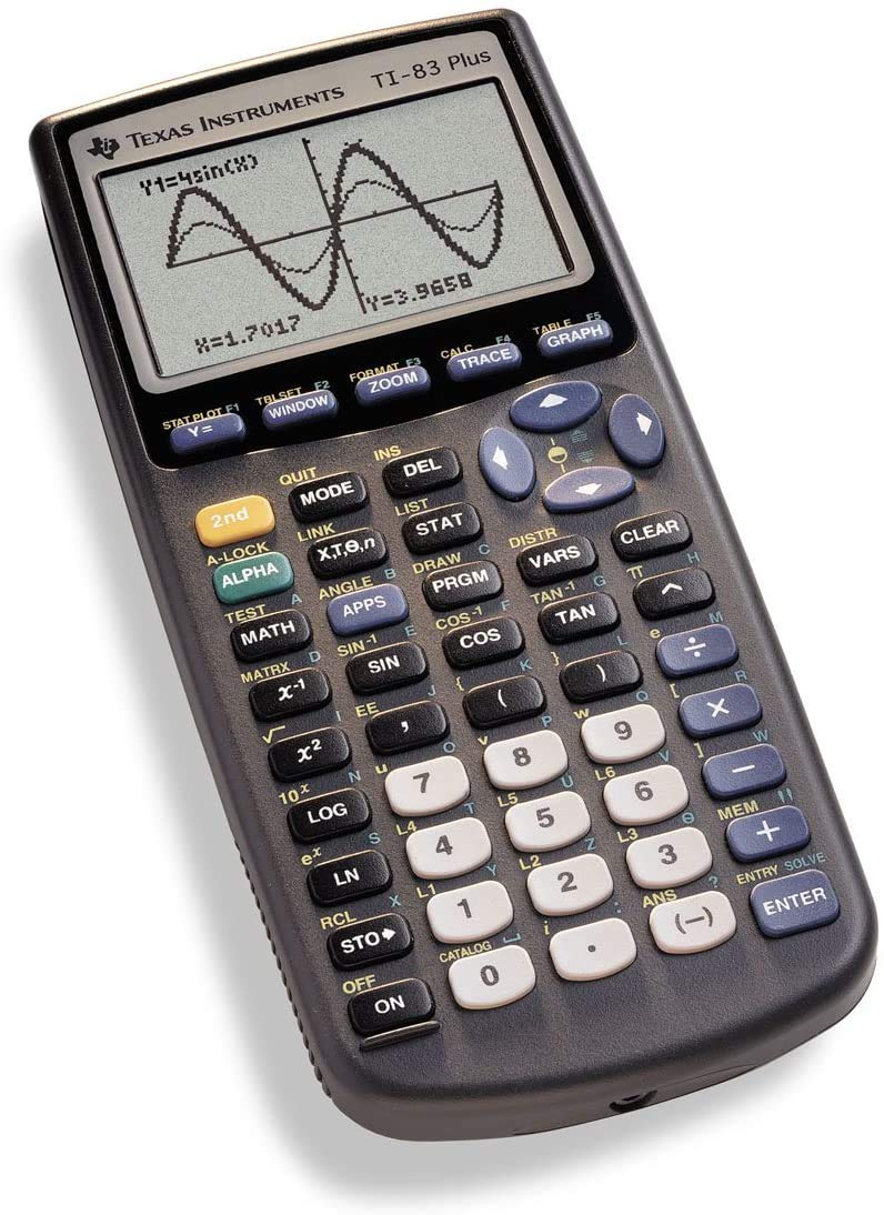 Texas Instruments TI-83 Plus Programmable Graphing Calculator (Packaging and Colors May Vary)