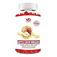 VitaGlobe Apple Cider Vinegar 500mg with B6, B12 and Folate Gummy with Mother - Formulated for Healthy Calorie Loss and Energy Supplement, 60 Count (Sugar-Free)