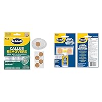 Callus Remover 4ct and Liquid Corn & Callus Remover 0.33oz Bundle // Removes Calluses and Provides Cushioning Protection