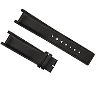 Ewatchparts 22MM REPLACMENT LEATHER WATCH STRAP BAND FOR GUCCI YA13309 WATCH BLACK