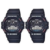 Casio Waterproof Pair Watches G-SHOCK Men's Ladies Unisex Pair Retro Digital DW-5900-1DW-5900-1 Watch [Parallel Import]