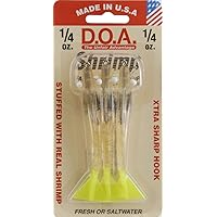 DOA Standard Shrimp (3-Pack), Clear/Yellow, 1/4-Ounce