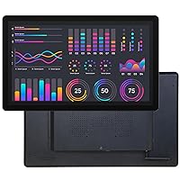 21.5 inch Industrial Embedded Touchscreen Monitor, Open Frame Capacitive Multi-Touch Screen Industrial Monitor, Integrated HD-MI, VGA, USB Ports, Built-in Speakers