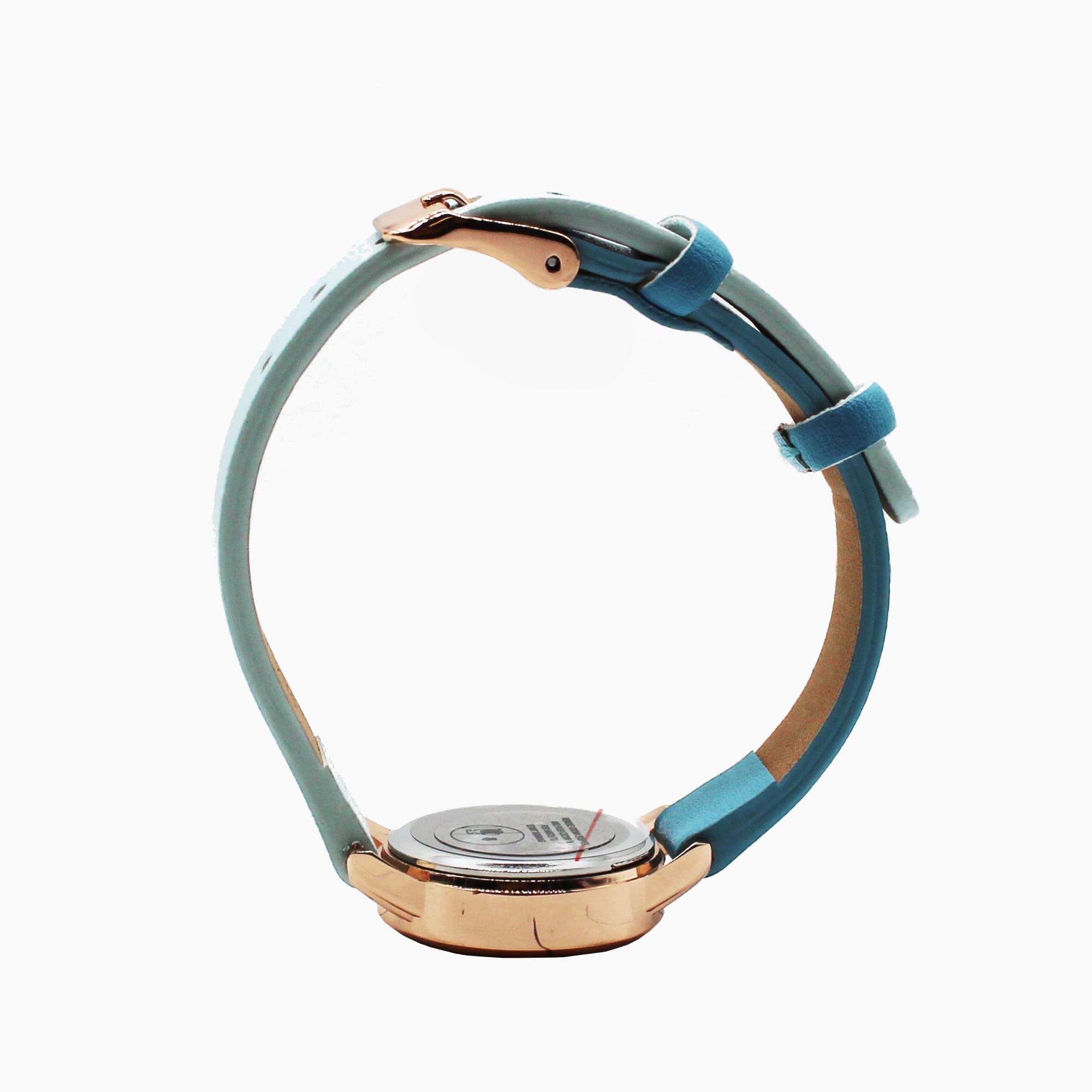 Accutime Women's Disney Lilo & Stitch Blue Gradient Analog Quartz Wrist Watch with Small Face, Gold Accents for Women Adult (Model: LAS5031AZ)