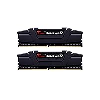 G.SKILL Ripjaws V Series (Intel XMP) DDR4 RAM 16GB (2x8GB) 3200MT/s CL16-18-18-38 1.35V Desktop Computer Memory UDIMM - Black (F4-3200C16D-16GVKB)