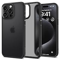 Spigen Ultra Hybrid Designed for iPhone 15 Pro Case (2023), [Anti-Yellowing] [Military-Grade Protection] - Frost Black