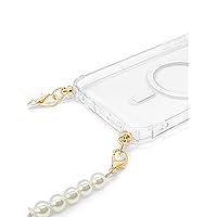 Aporia - MagSafe Clear Case with Pearl Wristlet Strap | Compatible for MagSafe iPhone 14 Pro Max | Strap Lanyard for Strong Wireless Charging Luxury Design (iPhone 14 Pro Max)