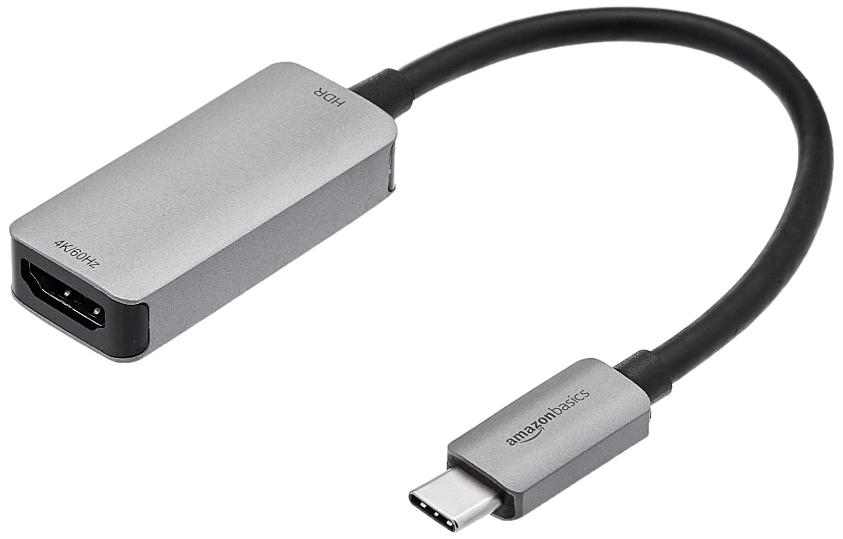 Amazon Basics USB-C 3.1 Male to HDMI Female Adapter (4K@60Hz), Gray