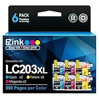 E-Z Ink (TM LC203XL Compatible Ink Cartridges Replacement for Brother LC203 XL LC201 to use with MFC-J480DW MFC-J880DW MFC-J4420DW MFC-J680DW MFC-J885DW (Cyan, Magenta, Yellow, 6 Pack)