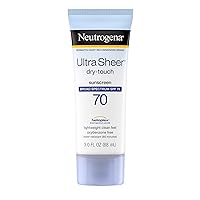 Ultra Sheer Dry-Touch Water Resistant and Non-Greasy Sunscreen Lotion with Broad Spectrum SPF 70, 3 Fl Oz (Pack of 1)