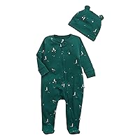 GAP unisex-baby One-piece Zipper Outfit Set With Hat