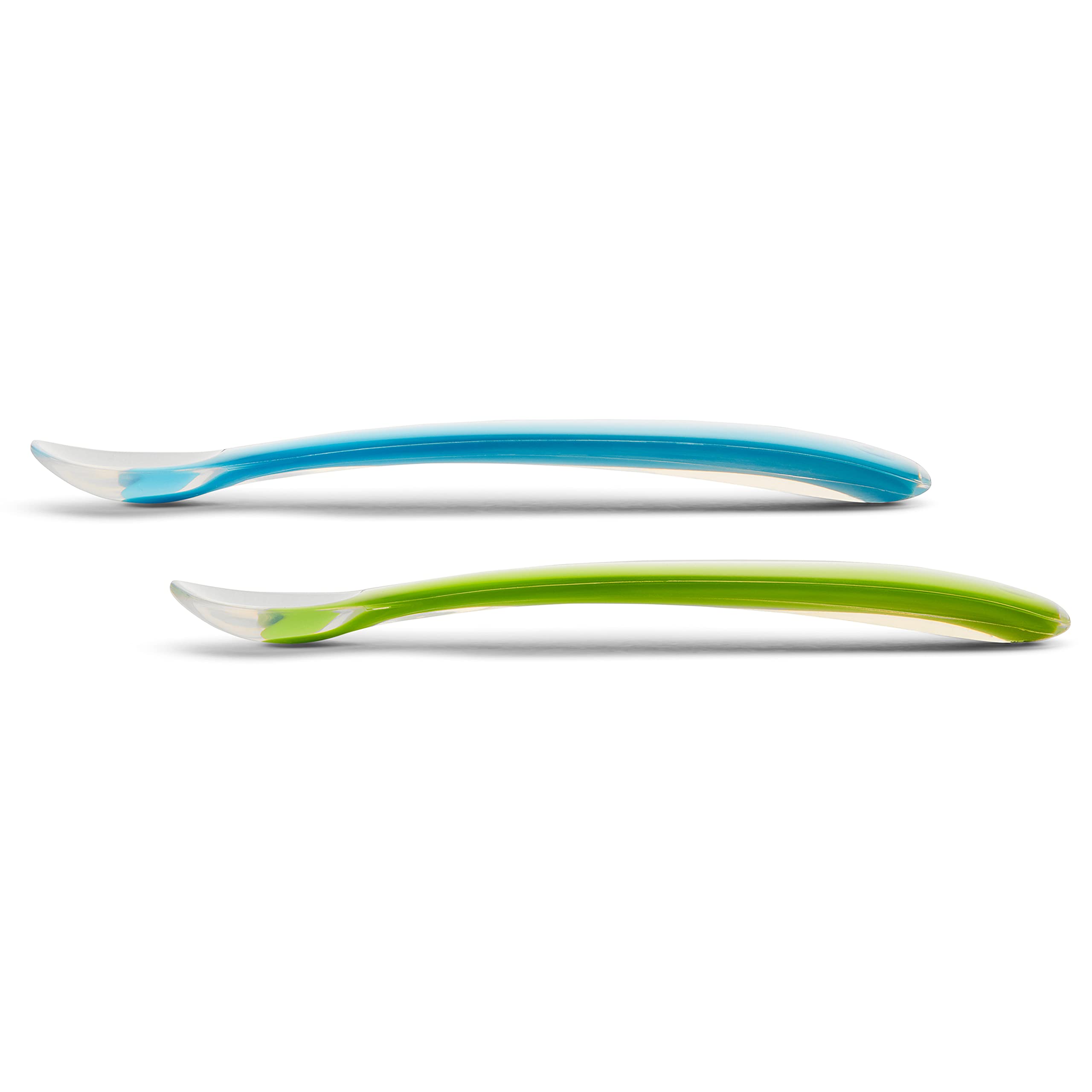 Munchkin® Gentle™ Silicone Spoons, 4 Pack, Blue/Green