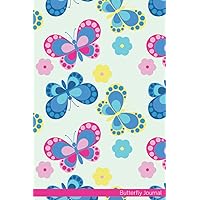 Butterfly Journal: Notebook Journal For Teens and Adults | 120 Pages | Grey Lines | Glossy Cover | 6 x 9 In