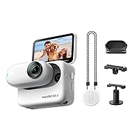 Insta360 GO 3 Action Kit (128GB) – Small & Lightweight Action Camera, Versatile, Hands-Free POV, Mount Anywhere, Stabilization, Multifunctional Action Pod, Waterproof, For Travel, Sports, Vlog