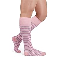 Stripe Pattern 15-20 mmHg Knee-High Compression Socks for Women & Men Stripe Pattern 15-20 mmHg Knee-High Compression Socks for Women & Men