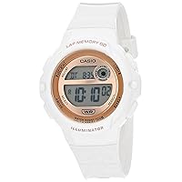 Casio Unisex's Digital Japanese Quartz Watch with Rubber Strap LWS-1200H-7A2VDF, White, Strap
