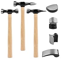 SWANLAKE 7 Piece Auto Body Repair Kit, Auto Body Tools, Auto Body Repair Tools with Carbon Steel Hammer Heads