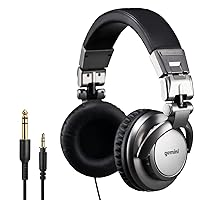 Gemini Sound DJX-500 Professional DJ Headphones, Over-Ear, Wired, 90°/180° Rotating Joints, 57mm Drivers, Padded Ear Cups - Ideal for Studio Monitoring