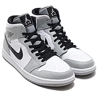 Nike Air Jordan 1 Mid 554724-092 Light Smoke Gray/Black/White