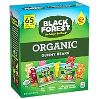 Black Forest Organic Gummy Bears, 65 Pk. Net Wt, 52 Oz(Pack of 1)