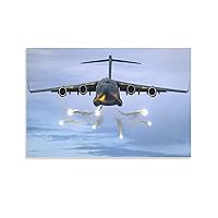 C-17 Globemaster III Military Transport Aircraft Modern US Air Force Transport Aircraft Photography Wall Art Paintings Canvas Wall Decor Home Decor Living Room Decor Aesthetic 24x36inch(60x90cm) Unf