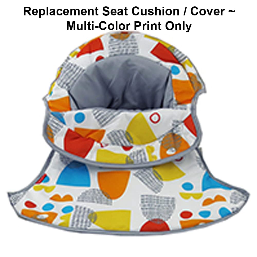 Replacement Part for Fisher-Price Sit-Me-Up Deluxe Floor Seat for Baby - HGN19 ~ Replacement Seat Cushion/Cover ~ Multi-Color Print