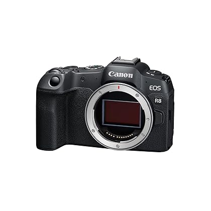 Canon EOS R8 Full-Frame Mirrorless Camera (Body Only), RF Mount, 24.2 MP, 4K Video, DIGIC X Image Processor, Subject Detection & Tracking, Compact, Lightweight, Smartphone Connection, Content Creator