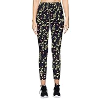 CowCow Womens Music Notes Treble Clef Melody Piano Coachella Festival High Waisted Leggings with Side Pockets