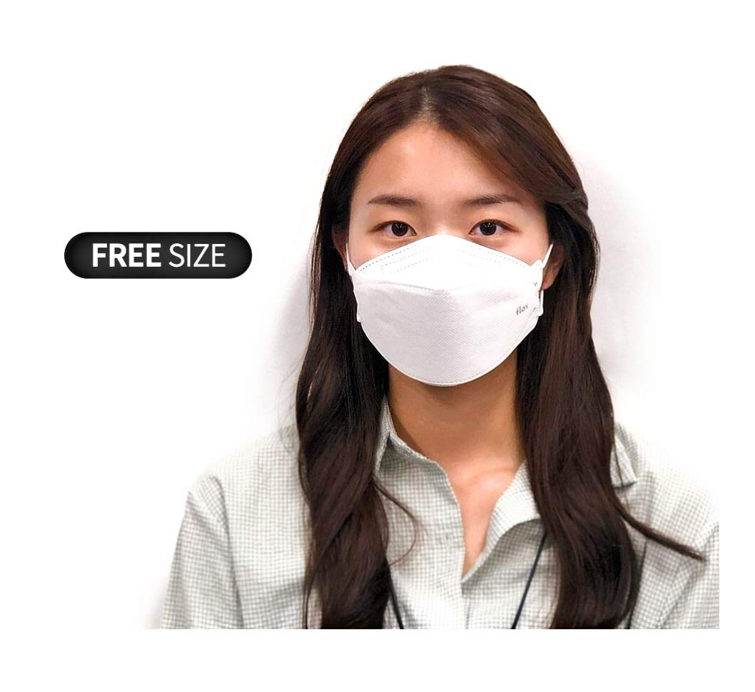 [20Packs] KF-94 - Face Protective Mask for Adult (White) [Made in Korea] [20 Individually Packaged] KN FLAX Premium KF-94 Certified Face Safety White Dust Mask for Adult [English Packing]