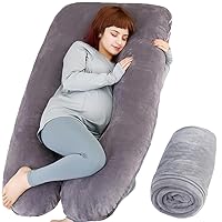 U Shaped Pregnancy Pillow for Sleeping and Replacement Pillow Cover