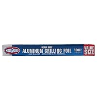 Extra Wide Aluminum Foil, 100 Square Feet | Strong and Heavy Duty Aluminum Foil for Grilling, Baking, Roasting, and Food Storage | Kingsford Foil