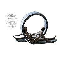 Casablanca - Deko Skulptur - Dekofigur Auszeit aus Kunstharz - broncefinish - Höhe 22 cm - Breite 29,5 cm