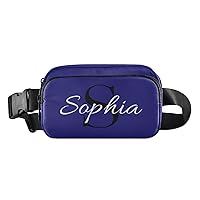 Custom Midnight Blue Fanny Pack for Women Men Personalizied Belt Bag Crossbody Waist Pouch Waterproof Everywhere Purse Fashion Sling Bag for Travel