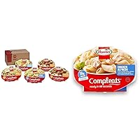 Hormel Compleats - Protein Variety Pack - Microwave Meals - No Refrigeration Needed & Hormel Compleats Chicken Alfredo, 10 Ounce (Pack of 6)