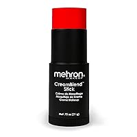 Mehron Makeup CreamBlend Stick | Face Paint, Body Paint, & Foundation Cream Makeup | Body Paint Stick .75 oz (21 g) (Really Bright Red)