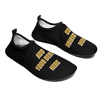 Personalized Custom Quick-Dry Aqua Socks Water Shoes for Women Men Barefoot Aqua Yoga Socks Non Slip Pool Swim Surf Shoes