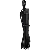 CORSAIR Premium Individually Sleeved PCIe (Single Connector) Cables – Black, 2 Yr Warranty, for Corsair PSUs