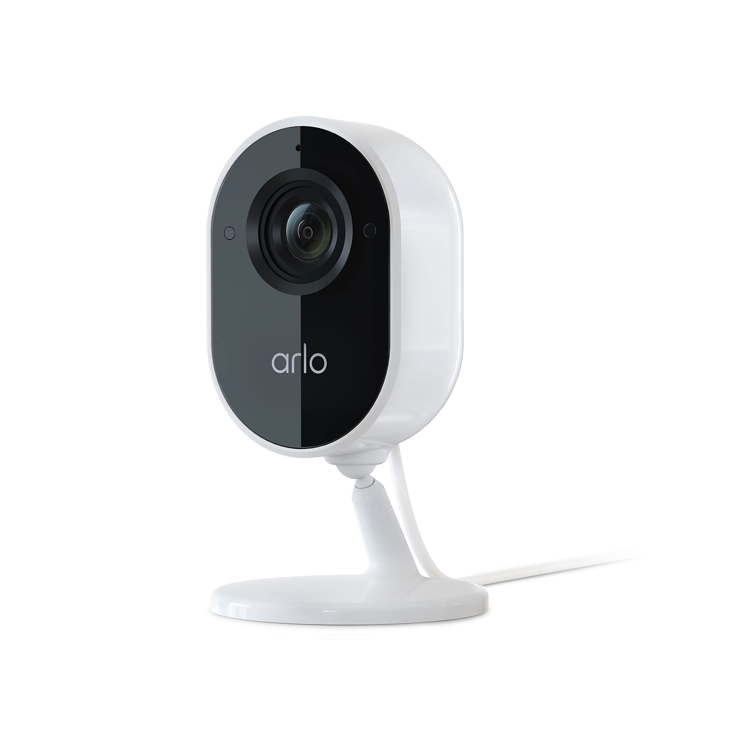 Arlo Essential Indoor Camera - 1080p Video with Privacy Shield, Plug-in, Night Vision, 2-Way Audio, Siren, Direct to WiFi No Hub Needed, Wireless S...