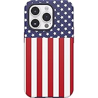 OtterBox iPhone 14 Pro (ONLY) Symmetry Series+ Case - AMERICAN FLAG, ultra-sleek, snaps to MagSafe, raised edges protect camera & screen