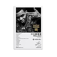 LIBINUP Kevin Gates Poster Islah Music Album Cover Posters for Room Aesthetic Decorative Painting Wall Art Living Room 08x12inch(20x30cm)