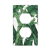 (Tropical Banana Palm Leaf) Modern Wall Panel, Switch Cover, Decorative Socket Cover For Socket Light Switch, Switch Cover, Wall Panel.